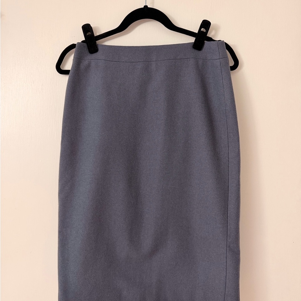 J.Crew Women's Wool Pencil Skirt in Slate Blue, Size 4